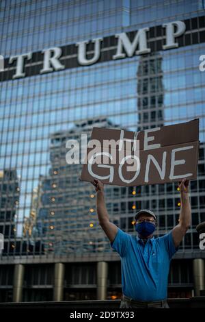 Chicago, Illinois, USA. 7th Nov, 2020. Celebrations in the streets of ...