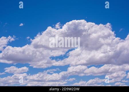 White clouds against blue sky Stock Photo