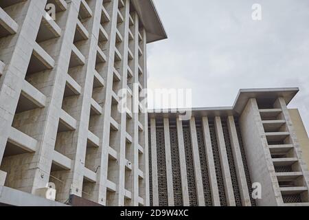 Jakarta, Indonesia March 2016. Outside the Istiqlal mosque Stock Photo