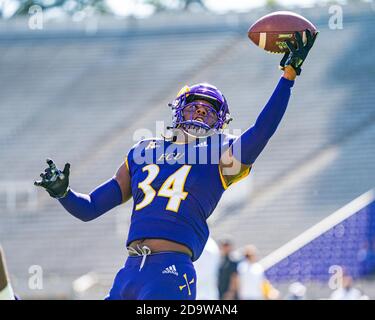 East Carolina Pirates quarterback Holton Ahlers (12) during the NCAA  college football game between Tulane and ECU on Saturday November 7, 2020  at Dowdy-Ficklen Stadium in Greenville, NC. Jacob Kupferman/(Photo by Jacob