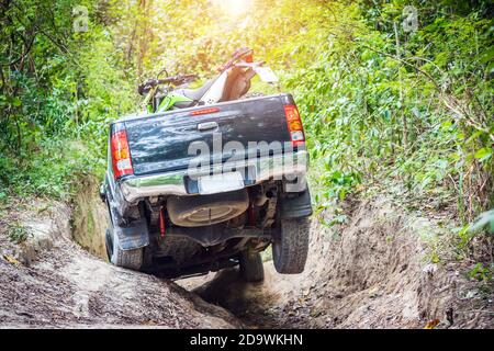 Off-road karting track, mountain and dirt road forest track Stock Photo -  Alamy