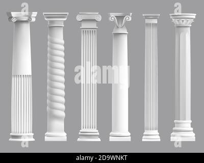 Classic Greek Roman Column Pillar Vintage Woodcut Stock Vector Image ...
