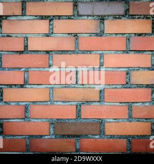 Old and vintage red bricks wall texture background. Stock Photo