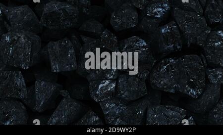 Super Slow Motion Shot of Coal Explosion on Black 1000 FPS 3d rendering Stock Photo