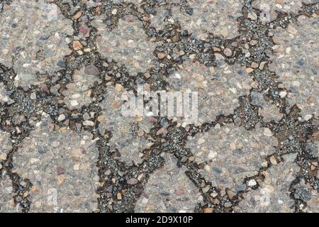 Gray concrete, gravel and small stones textured background Stock Photo