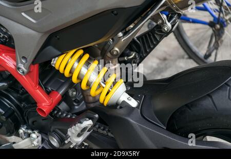 Motorcycle Shock Absorber Stock Photo - Alamy