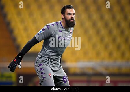 Parma, Italy - 07 November, 2020: Bartlomiej Dragowski of ACF Fiorentina looks on during the Serie A football match between Parma Calcio and ACF Fiorentina. The match ended 0-0 tie. Credit: Nicolò Campo/Alamy Live News Stock Photo