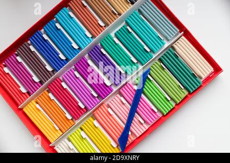 Plastiline Set Isolated On White Background Stock Photo, Picture