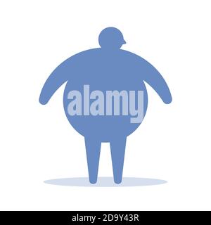 Fat People Icon Illustration design for healthcare concept in vector file Stock Vector