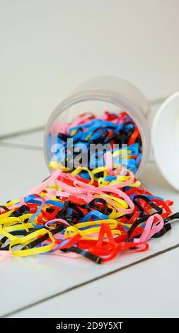 Close up of the rubber band Stock Photo