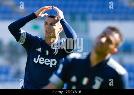 Rome, Italy. 08th Nov, 2020. Cristiano Ronaldo of Juventus FC looks dejected during the Serie A match between Lazio and Juventus at Stadio Olimpico, Rome, Italy on 8 November 2020. Credit: Giuseppe Maffia/Alamy Live News Stock Photo