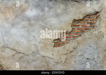 Brick, block, orange and mortar wall  as texture background. Stock Photo