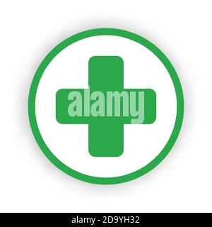 Hospital plus icon. Medical health symbol. Vector illustration. Stock Vector