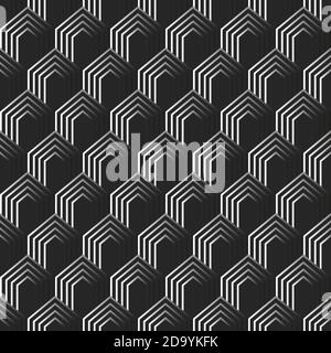 Line seamless pattern in art deco style. Geometric art deco background Stock Vector