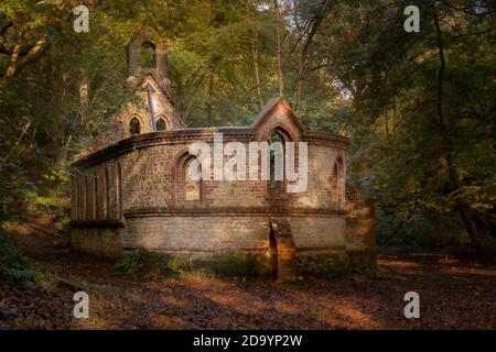 The derelict former Victorian school at Bedham, near Petworth. Stock Photo