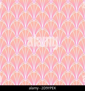 Elegant seamless pattern in art deco style. Background with shells for wallpaper Stock Vector