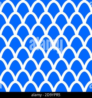 Fish scales seamless pattern. Mermaid tail background Stock Vector
