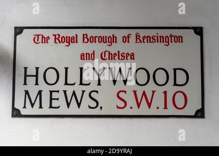 Royal Borough of Kensington and Chelsea street sign Stock Photo