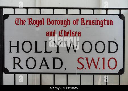 Royal Borough of Kensington and Chelsea street sign Stock Photo