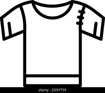 Sewed shirt icon. Outline sewed shirt vector icon for web design isolated on white background Stock Vector
