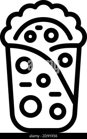 Healthy kebab icon. Outline healthy kebab vector icon for web design isolated on white background Stock Vector