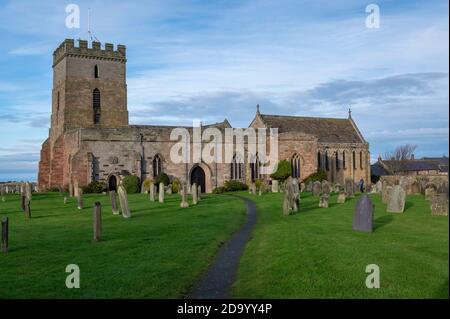 St Aiden's Church, Bamburgh, Northumberland, UK Stock Photo