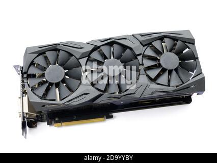 High performance graphics card on white background Stock Photo