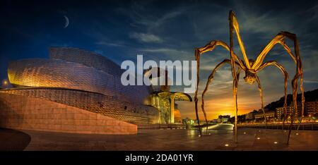 The 'Maman' by Louise Bourgeois, outside Guggenheim Museum, Bilbao, Basque Country, Spain Stock Photo