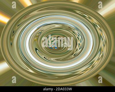 Abstract 3d glass sphere in golden colors. Stock Photo