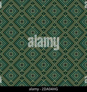 Vintage style art deco geometric seamless pattern. Stock Vector