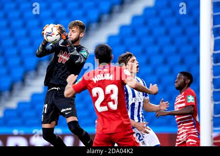 San Sebastian, Spain. 08th Nov, 2020. Spanish La Liga soccer match Real Sociedad vs Granada at Reale Arena Stadium, San Sebastian, Guipuzkoa, November 08, 2020 La Liga/Cordon Press Credit: CORDON PRESS/Alamy Live News Stock Photo