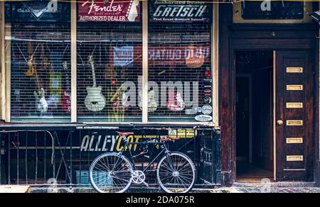 Regent Sound Studios and Guitar Shop in Denmark Street, London, WC2 Stock Photo