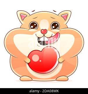 Cute Hamster, Vector Stock Illustration On A White Background. For Design, Decoration Stock Vector