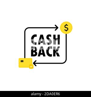Cashback service icon. Money transfer sign. Rotation arrow symbol. Money return symbol. Vector on isolated white background. EPS 10 Stock Vector