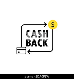 Cash back service icon. Money return symbol. Vector on isolated white background. EPS 10 Stock Vector