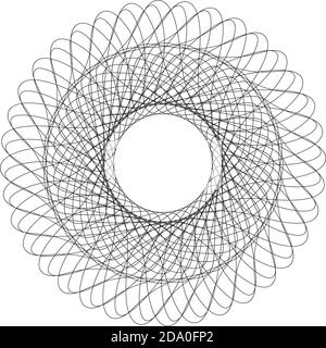Guilloche Pattern Rosette for certificate or other security papers. Stock Vector