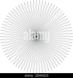 Guilloche Pattern Rosette for certificate or other security papers. Stock Vector
