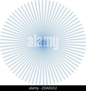 Guilloche Pattern Rosette for certificate or other security papers. Stock Vector