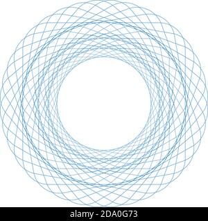 Guilloche Pattern Rosette for certificate or other security papers. Stock Vector