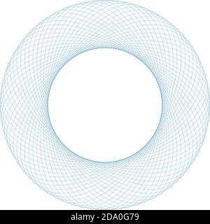 Guilloche Pattern Rosette for certificate or other security papers. Stock Vector