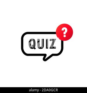 Quiz with question mark sign icon. Questions and answers game symbol. Vector on isolated white background. EPS 10 Stock Vector