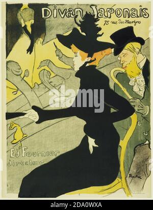 Henri de Toulouse-Lautrec. (French, 1864-1901). Divan Japonais (Japanese Settee). (1893). Lithographed poster. Stock Photo