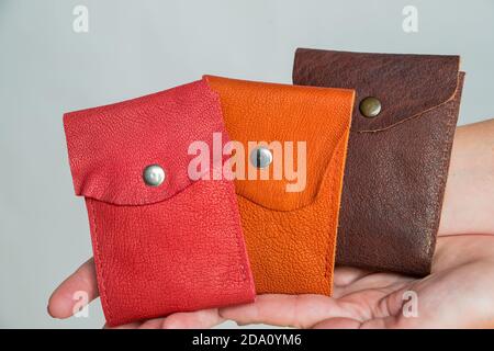 Italian leather, handmade, wallet, modern