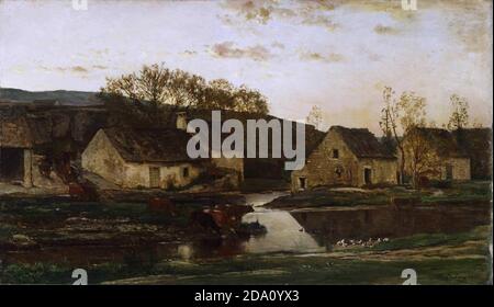 Charles-Francois Daubigny, French, 1817-1878 -- Mill Stock Photo