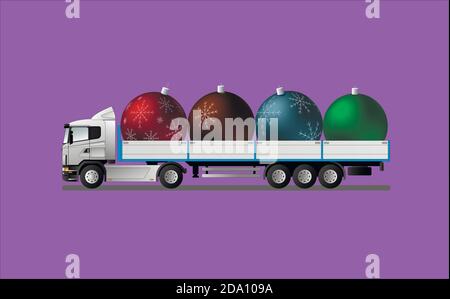 large Christmas tree decorations Stock Vector