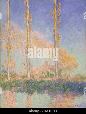 Claude Monet painting, French, 1840-1926 - Poplars – Oil on canvas 1891 Stock Photo