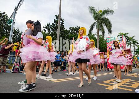 Taipei, OCT 18, 2013 - Rio Carnival Style Dream Parade at Taiwan Stock Photo