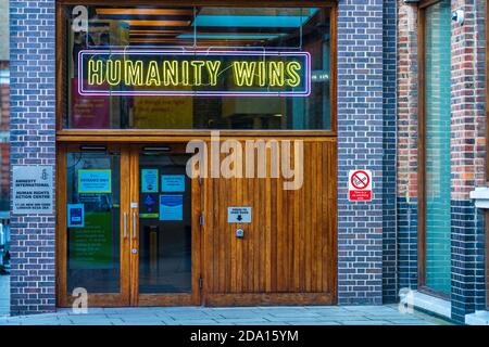 Amnesty International HQ London. Amnesty Headquarters at 25 New Inn Yard, London EC2A 3EA, also the Amnesty International Human Rights Action Centre. Stock Photo