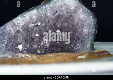 Macro shot of healing stones or health stones with inorganic or fossil substances Stock Photo