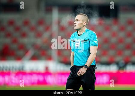 Herning, Denmark. 08th Nov, 2020. Referee Mads-Kristoffer Kristoffersen seen during the 3F Superliga match between FC Midtjylland and FC Copenhagen at MCH Arena in Herning. (Photo Credit: Gonzales Photo/Alamy Live News Stock Photo